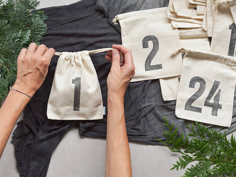 Renna Deluxe Nachhaltiger Adventskalender aus Bio-Baumwolle Lagerräumung