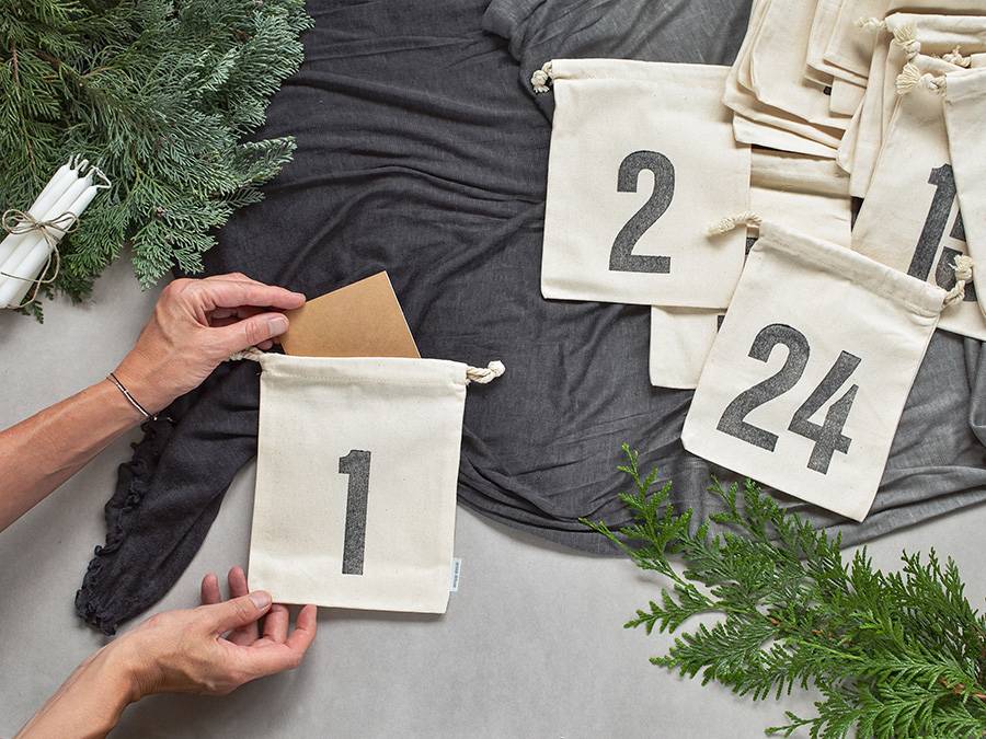 Renna Deluxe Nachhaltiger Adventskalender aus Bio-Baumwolle Lagerräumung