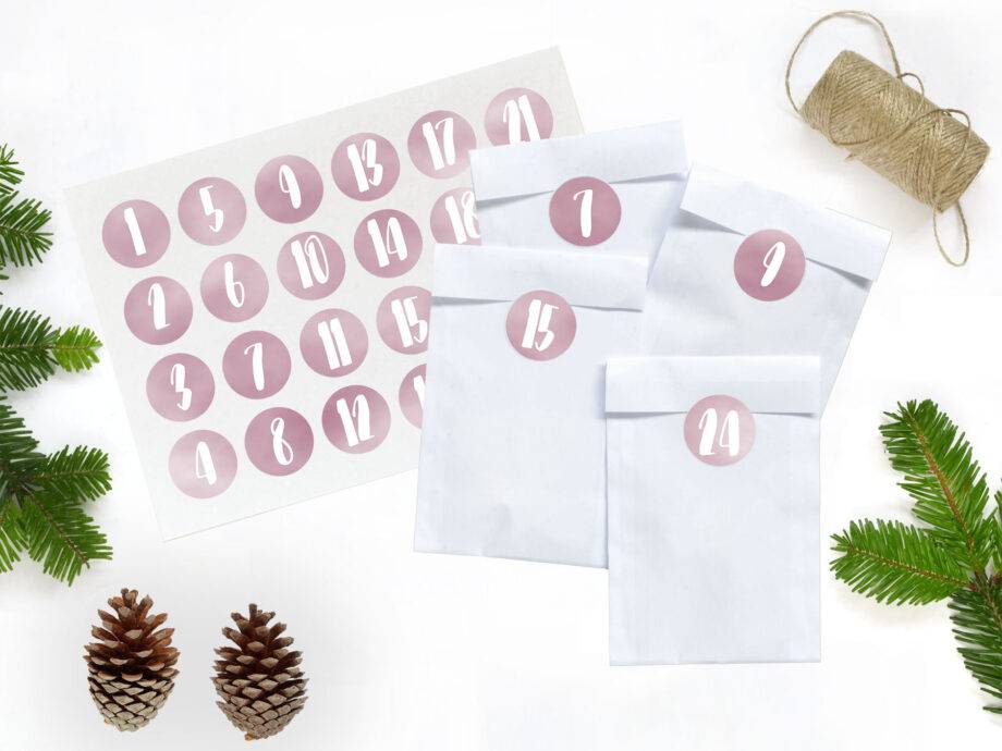 Renna Deluxe Adventskalender ROSA Handlettering Blitzangebot