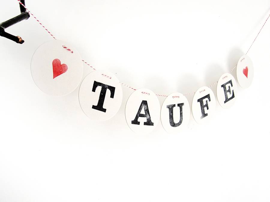 Renna Deluxe TAUFE Girlande Deko für das Tauffest Kauf eins, bekomm eins gratis