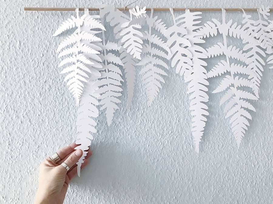 Renna Deluxe FARN Blätter für die Wand Begrenzte Freigabe