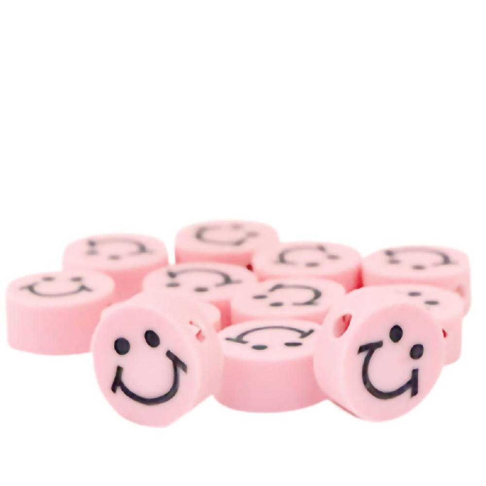 Sadingo Polymer Clay Perlen | 40 Stk., 10mm, Smileys Neuheiten