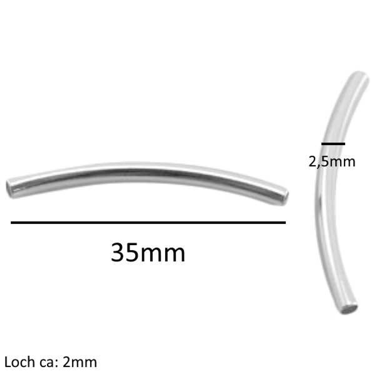 Sadingo Metallperlen | Metallröhrchen 15 Stück, 35x2,5mm Sonderangebote