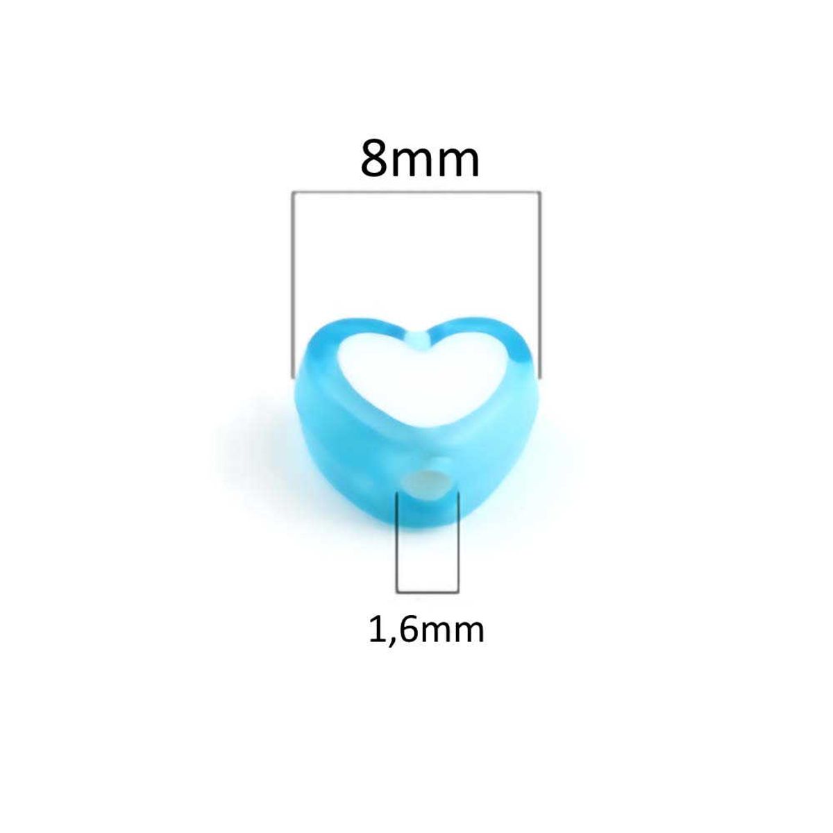 Sadingo Acrylperlen Herz | 300 Stück, 8x7mm Riesige Ersparnisse