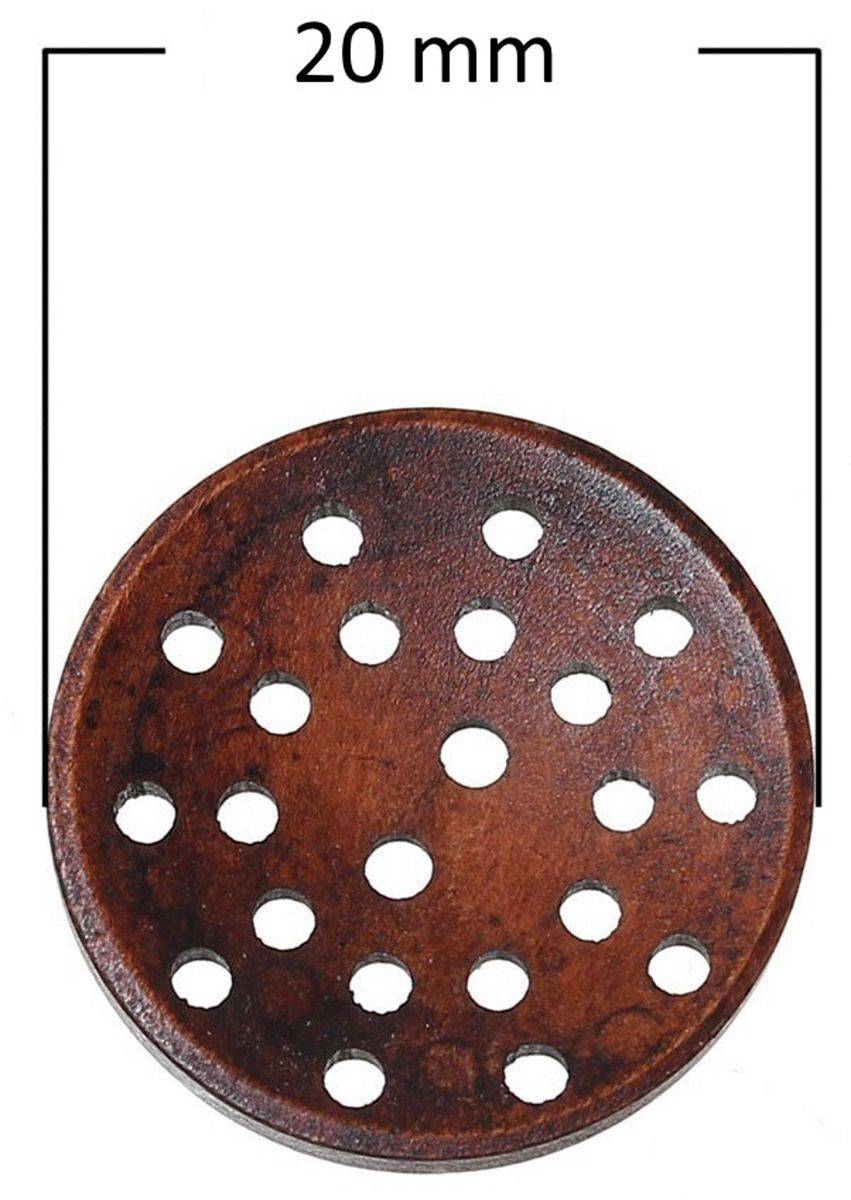 Sadingo Holzknöpfe Dunkelbraun - 50 Stk. - Ø 2 cm Letzte 2 Tage