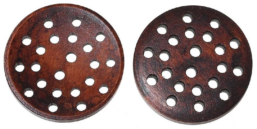 Sadingo Holzknöpfe Dunkelbraun - 50 Stk. - Ø 2 cm Letzte 2 Tage