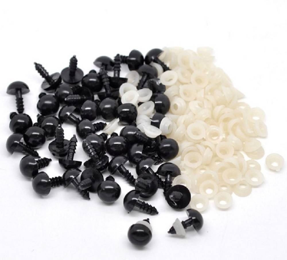 Sadingo Acryl Puppenaugen, Teddyaugen - 10 mm - 100 Stk Bis zu 50% Rabatt