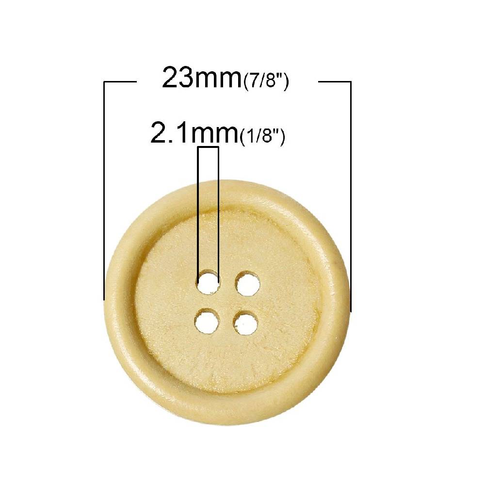 Sadingo Holzknöpfe / 50 Stk. / Ø 2,3 cm Sonderangebot der Fabrik
