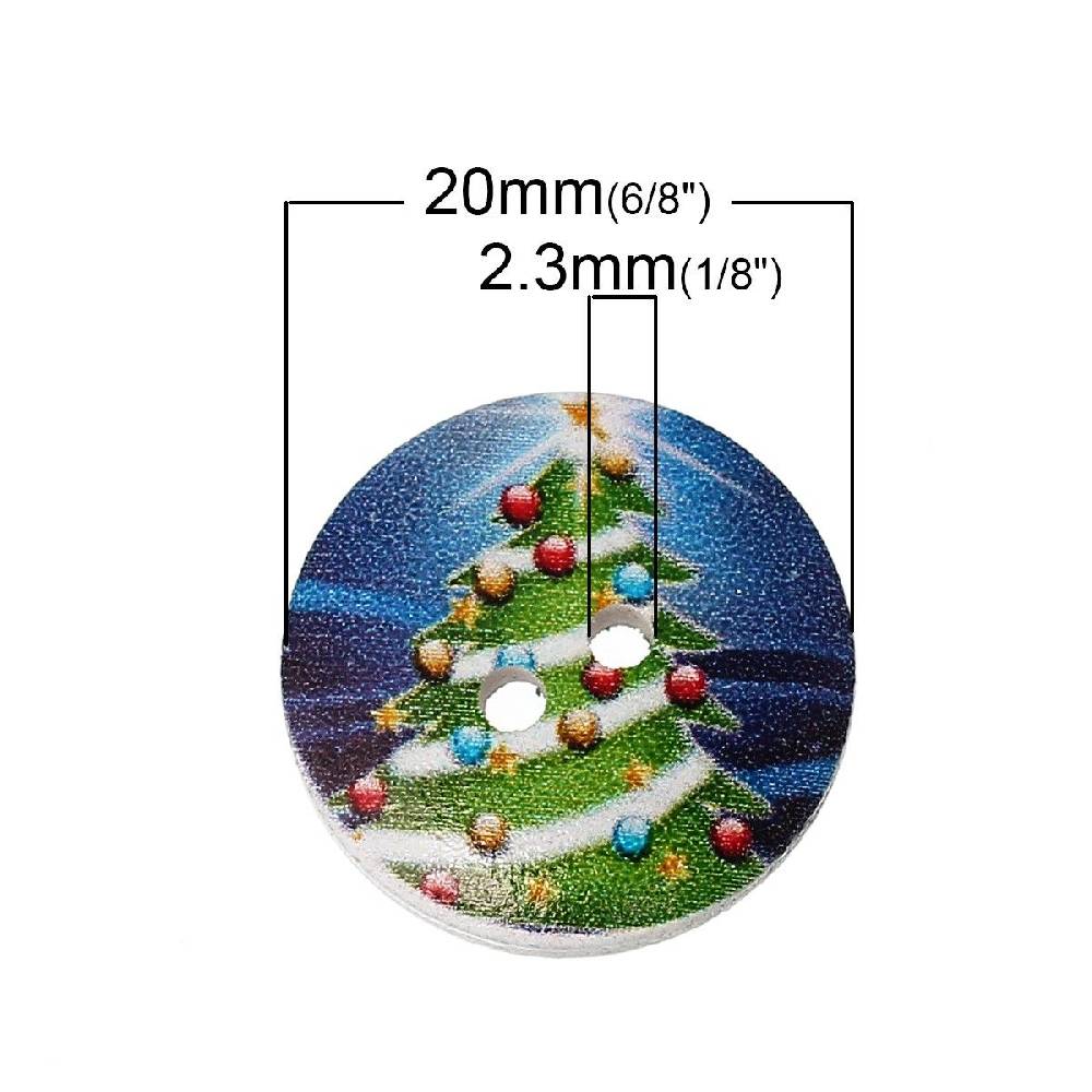 Sadingo Holzknöpfe Weihnachten 2 Stück, Ø 2 mm Clearance-Verkauf