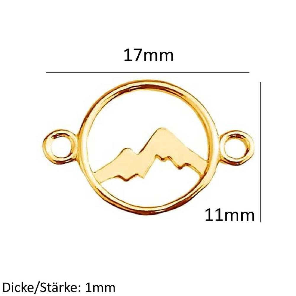 Sadingo Schmuckverbinder Mountain | 17x11 mm Auslauf