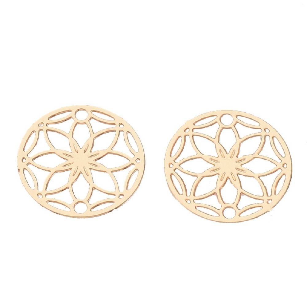 Sadingo Schmuckverbinder Blume des Lebens | 10 Stück, 13mm Rabatt