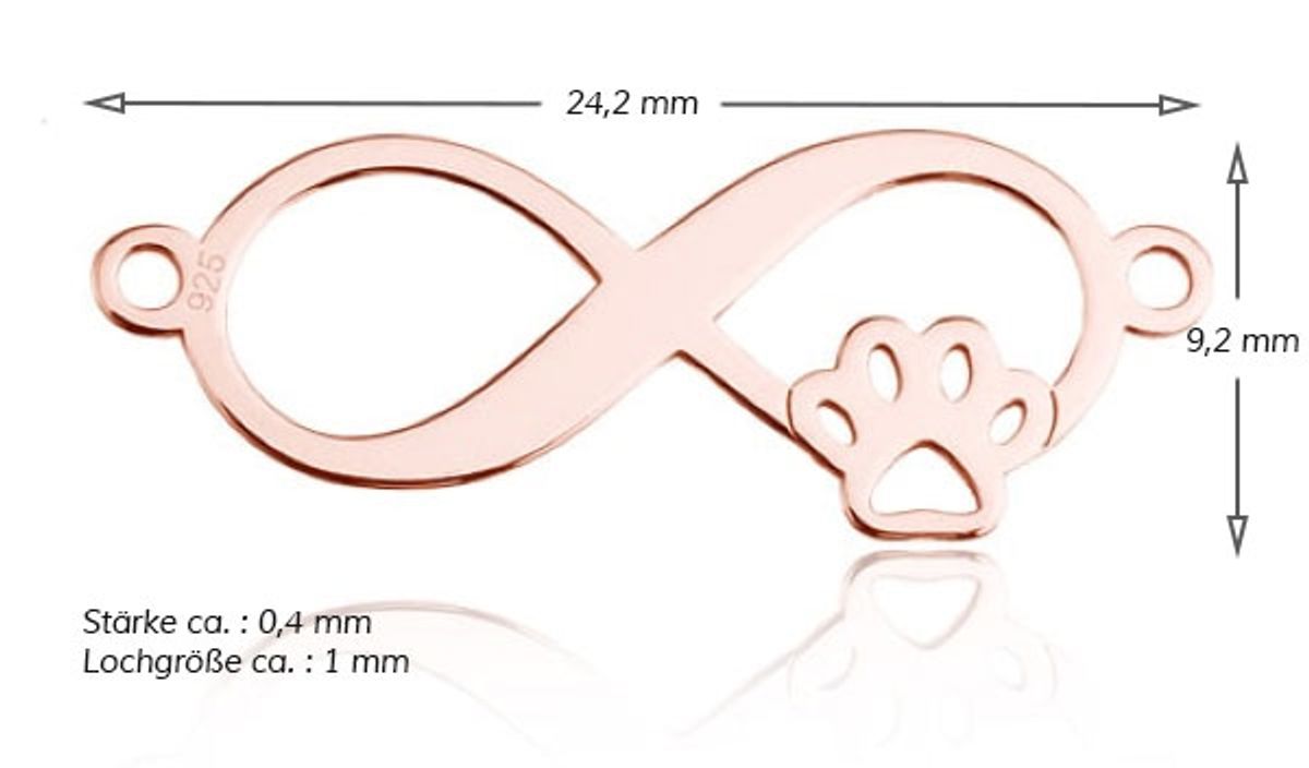 Sadingo Schmuckverbinder Infinitiy | 24,2 x 9,2mm Flash Sale