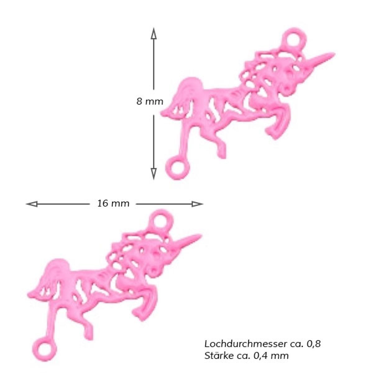 Sadingo Schmuckverbinder Einhorn | 25 Stück, 16 x 8 mm Begrenztes Angebot