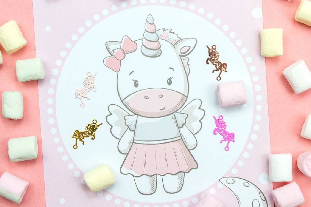 Sadingo Schmuckverbinder Einhorn | 25 Stück, 16 x 8 mm Begrenztes Angebot