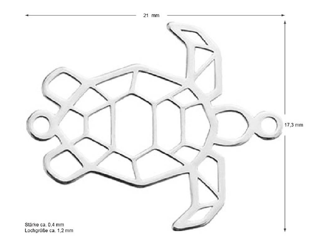 Sadingo Schmuckverbinder Schildkröte | 17,4 x 21 mm Exklusivangebot