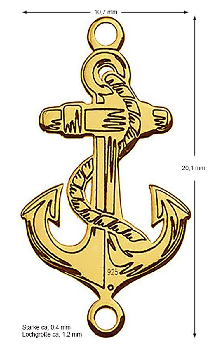 Sadingo Schmuckverbinder Anker | 20,1 x 10,7 mm Black Friday