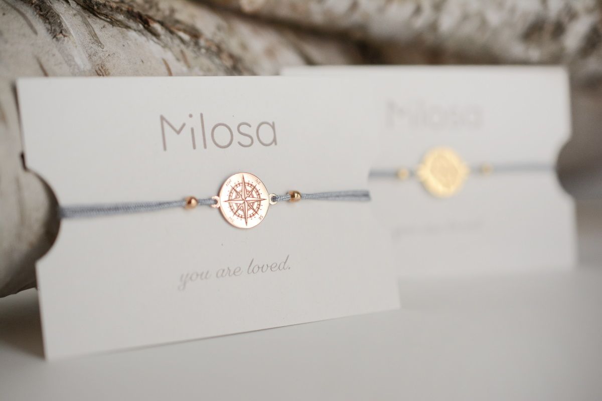 Sadingo Kompass Armband Damen 925 Silber (größenverstellbar) Valentinstagsangebot