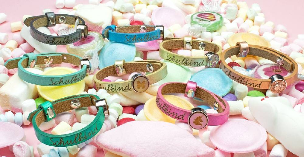 Sadingo Lederarmband Schulkind - 1 Armband - Geschenk Lagerräumung