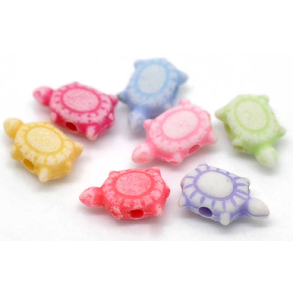Sadingo Acrylperlen Schildkröte | 500 Stück, 6x10mm Zeitlich begrenztes Angebot