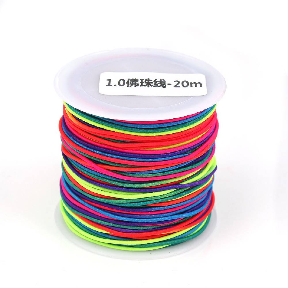 Sadingo Elastikband Regenbogenfarben 1 Rolle 1 mm Stärke Begrenzte Freigabe