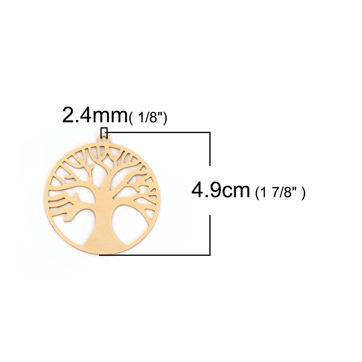 Sadingo 1 Metallanhänger Lebensbaum - 49 x 45 mm - Gold JETZT KAUFEN