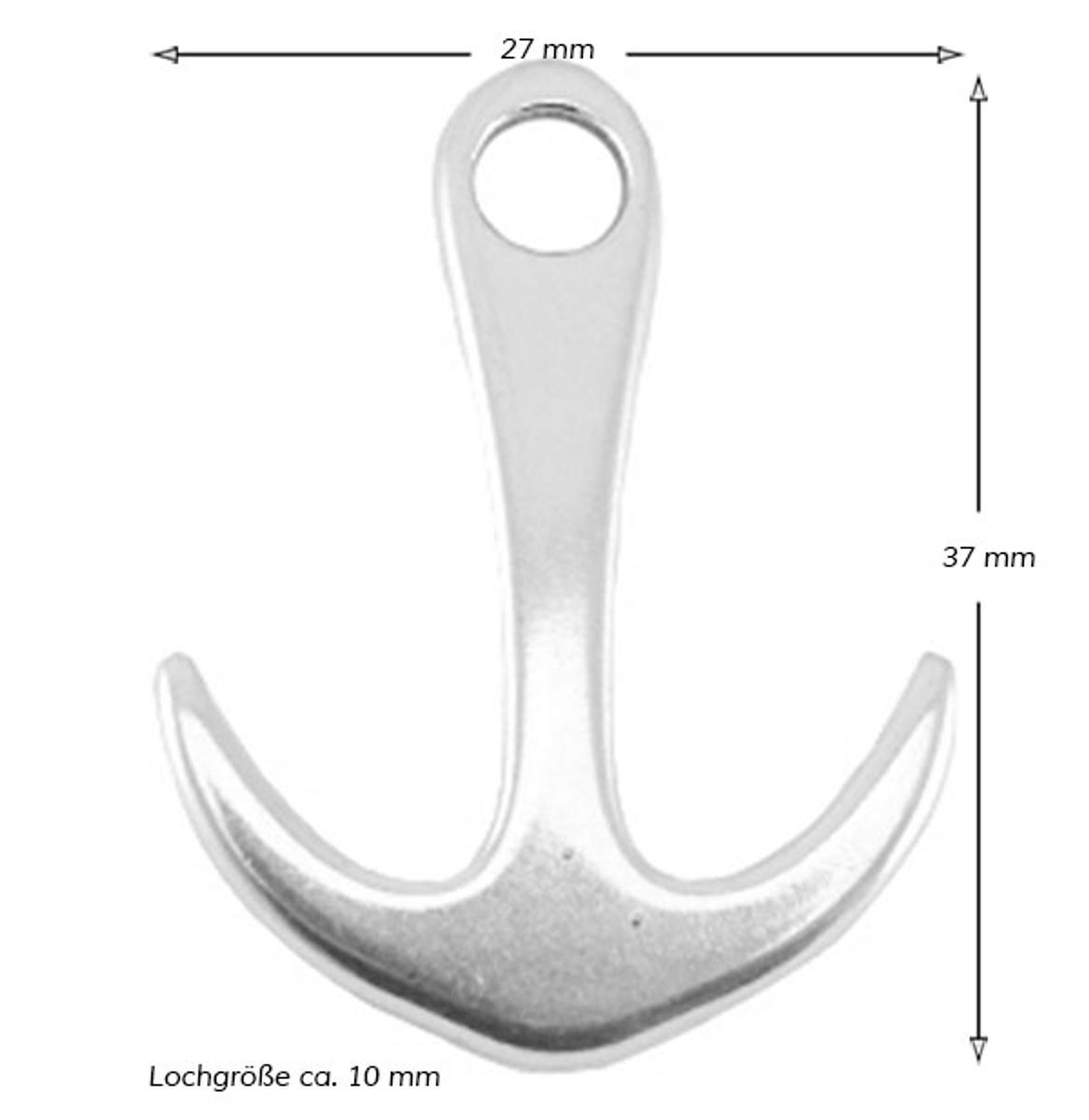 Sadingo Schmuckanhänger Anker - 1 Stück - 35 x 27 mm Nur noch ein Tag übrig