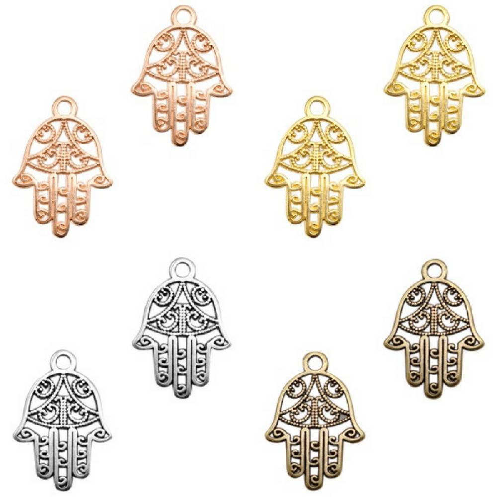 Sadingo Schmuckanhänger Hamsa Hand 16 x 10 mm, 2 Stück 50% Rabatt mit kostenlosem Versand