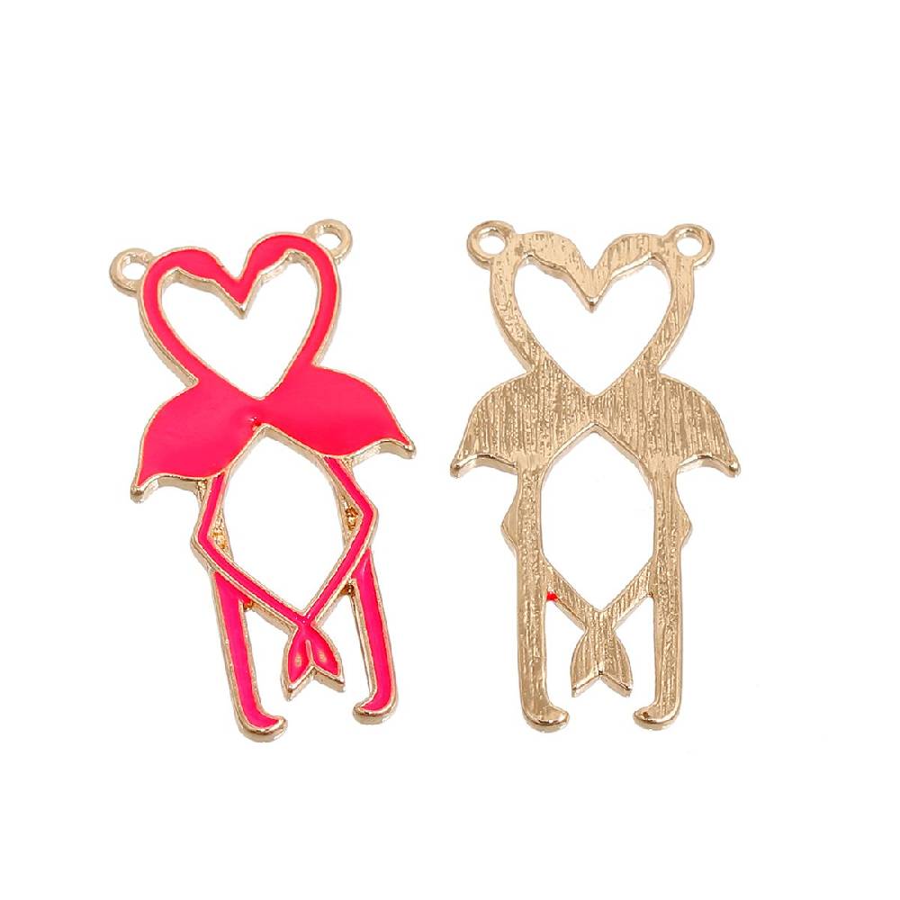 Sadingo Schmuckverbinder Flamingo - 3 Stk. - Neon-Pink Speichern exportieren