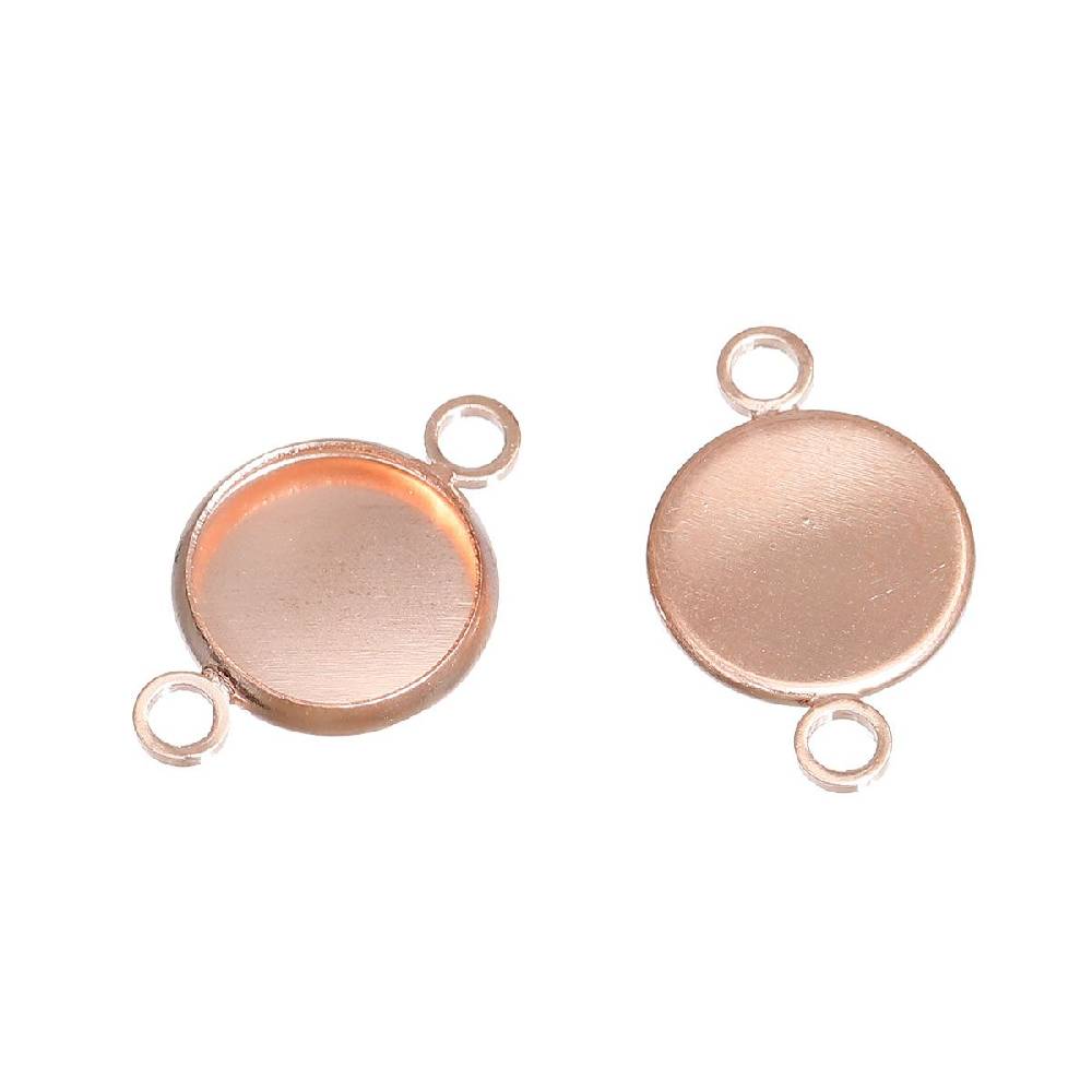 Sadingo Schmuckverbinder Fassung für 10 mm Cabochons | 10 Stkück, 19x12 mm 50% Rabatt für begrenzte Zeit