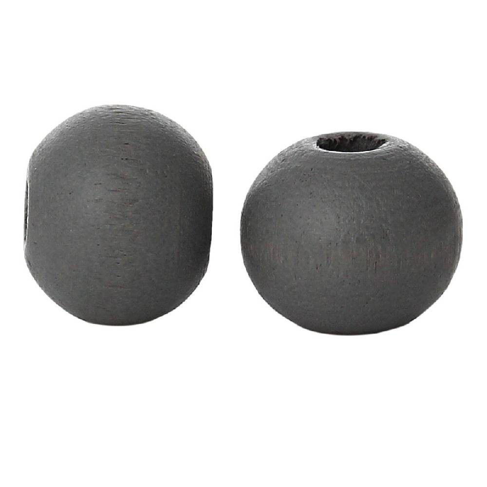 Sadingo Holzperlen Dunkelgrau - 50 Stück - 6 mm Verkauf
