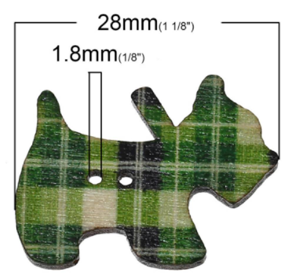 Sadingo Holzknöpfe Hunde - 50 Stk. - Zufälliger Mix im Angebot