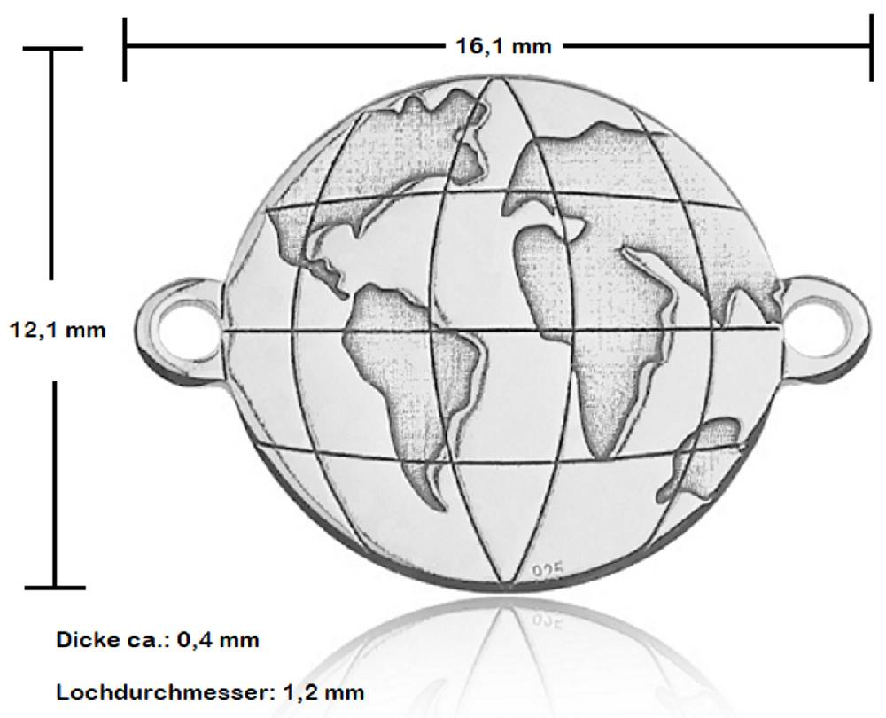 Sadingo Schmuckverbinder Globe | 12,1x16,1 mm Günstig kaufen