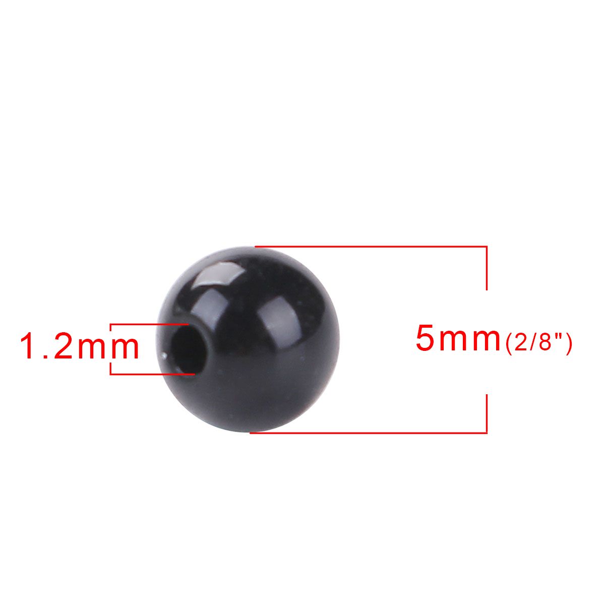 Sadingo Acrylperlen schwarz poliert | 500 Stk., 5 mm Blitzangebot