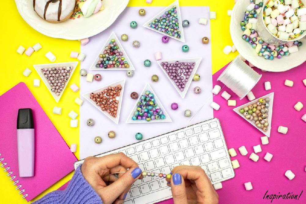 Sadingo Acrylperlen Stardust | 50 Stk., 8 mm Kauf eins, bekomm eins gratis