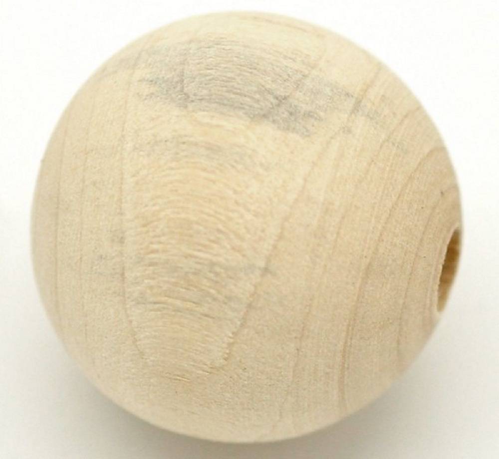 Sadingo Holzperlen natur, 30 Stk. - Ø 2,5 cm VIP-Rabatte