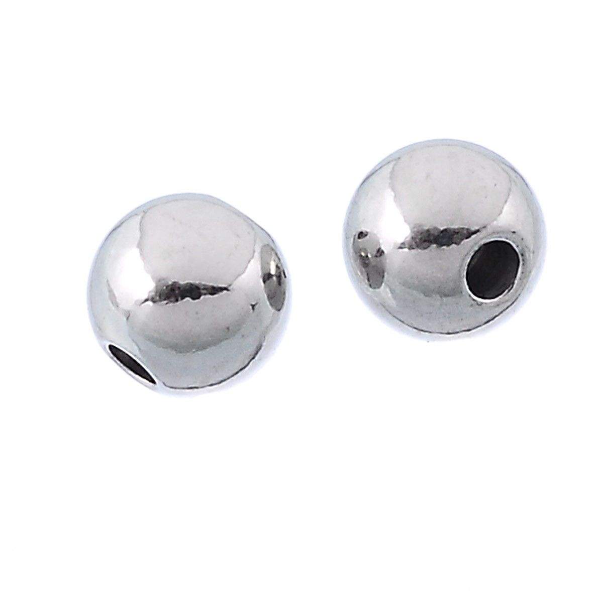 Sadingo Metallperlen in Silber | 4 mm, 50 Stück Tiefpreis