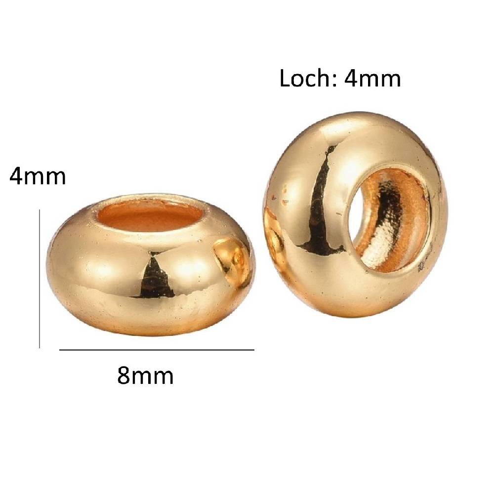 Sadingo Metallperlen Set, 30 Perlen, 3 Farben - Silber, Gold, Rosegold Wochenangebot