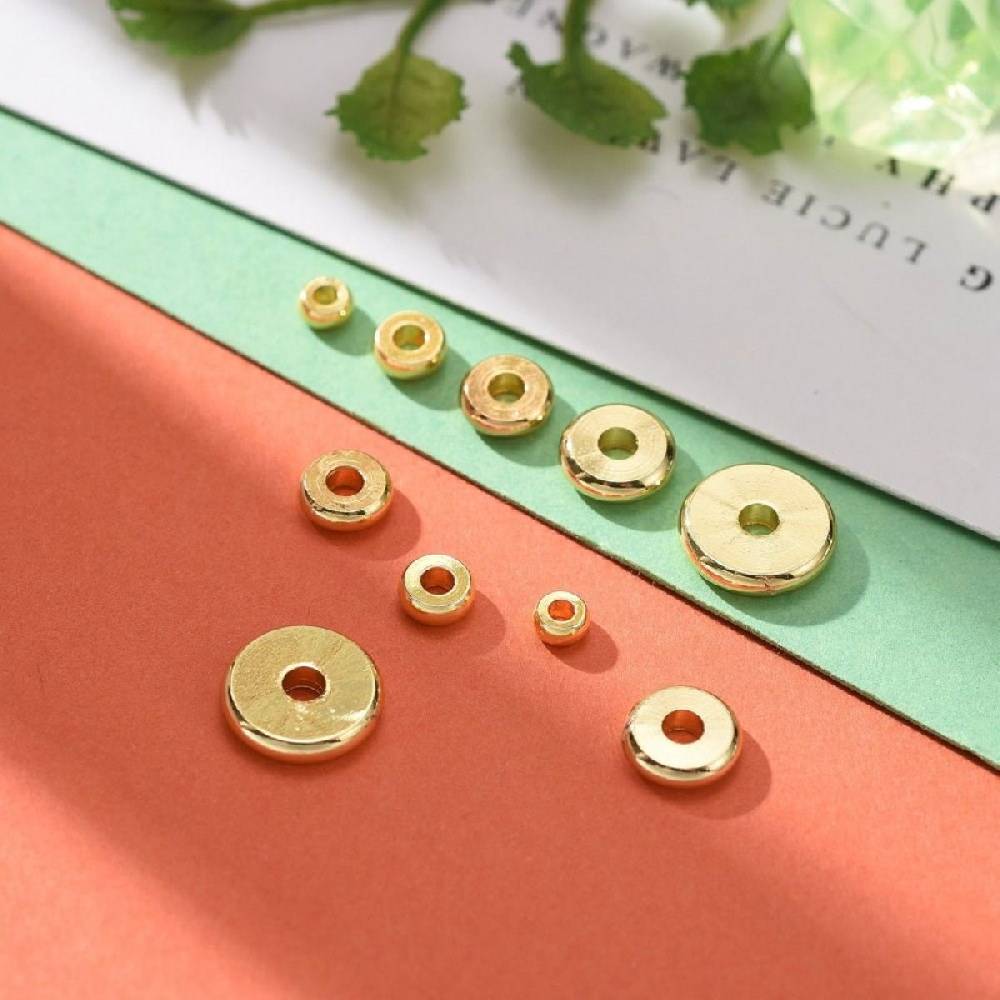 Sadingo Metallperlen Set | 1 Box, 75 Perlen, Gold, vers. Durchmesser Kostenlose Rückgabe