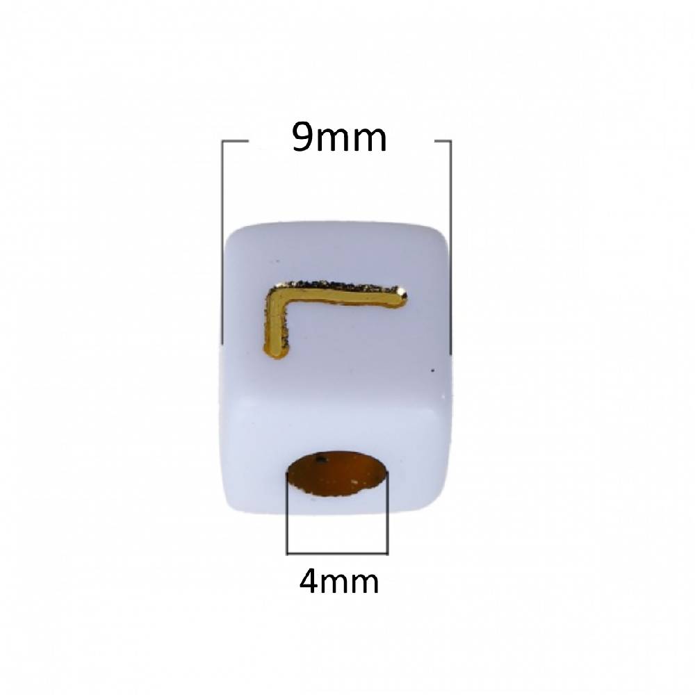 Sadingo Buchstabenperlen Mix Gold, 9mm 100Stück Letzte 3 Tage