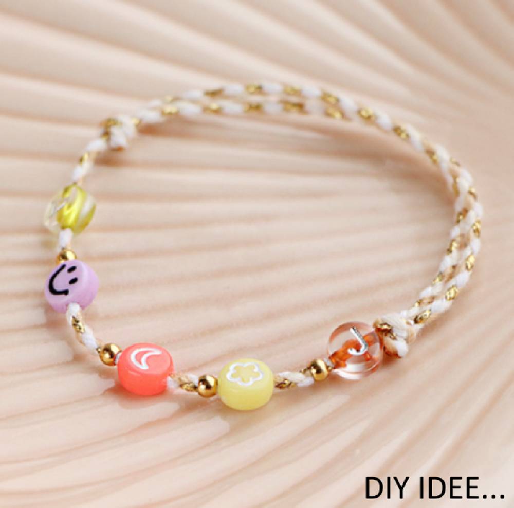 Sadingo Acrylperlen Smiley | 90 Stück, 7mm Letzter Tag