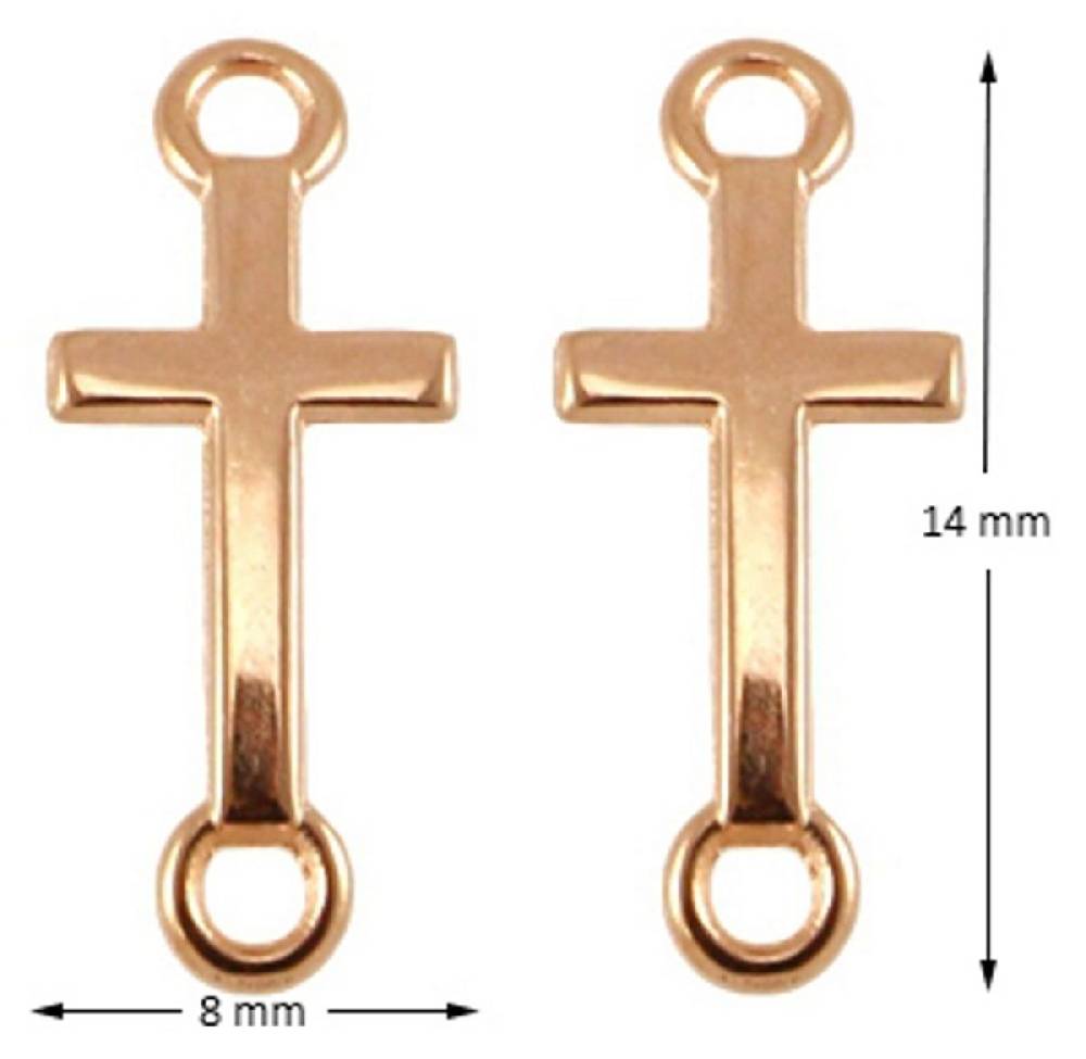 Sadingo Schmuckverbinder Kreuz | 3 Stück, 14x8mm Nur für heute