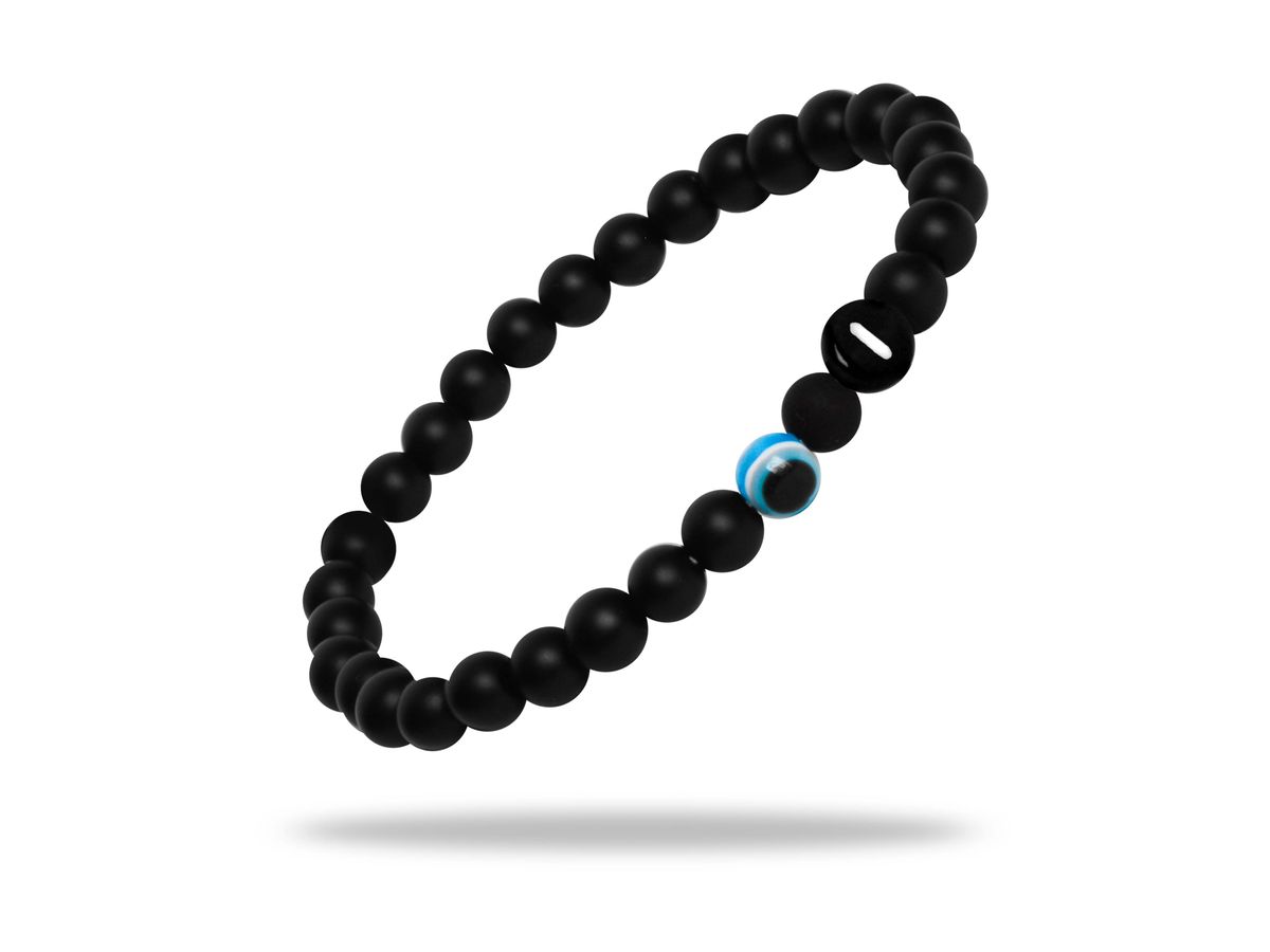 Sadingo Partnerarmband Set "MEADOW" aus schwarzen Achatperlen zollfrei