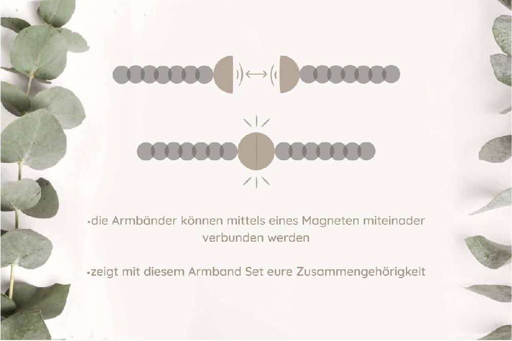 Sadingo Partnerarmband Set "ROCK" aus schwarzen Natursteinperlen Rabatte dieses Monats