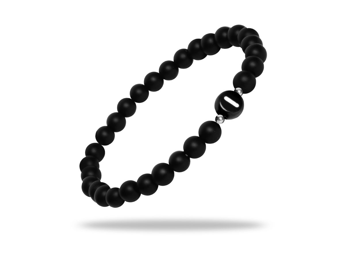 Sadingo Partnerarmband Set "STAR" aus schwarzen Natursteinperlen 2025