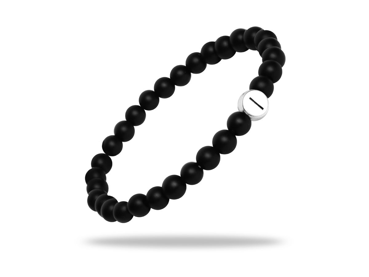 Sadingo Partnerarmband Set "MOON" aus schwarzen Natursteinperlen Auslauf