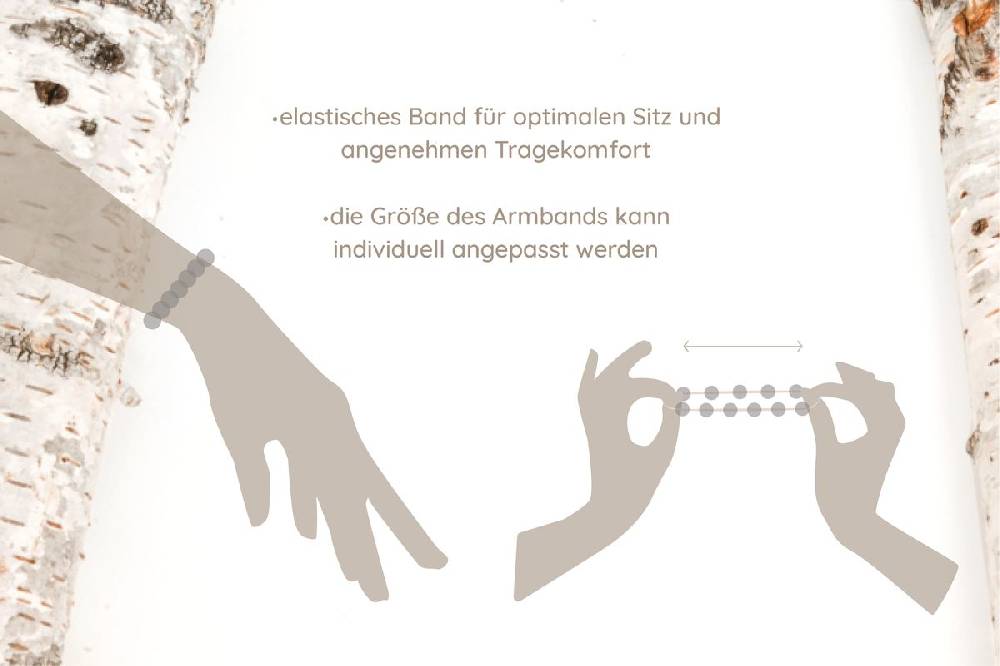 Sadingo Partnerarmband Set "MOON" aus schwarzen Natursteinperlen Auslauf