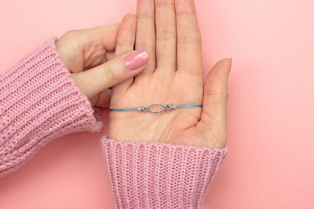Sadingo Armband grau für Mädchen (größenverstellbar) Ichthys Fisch Meist gekauft