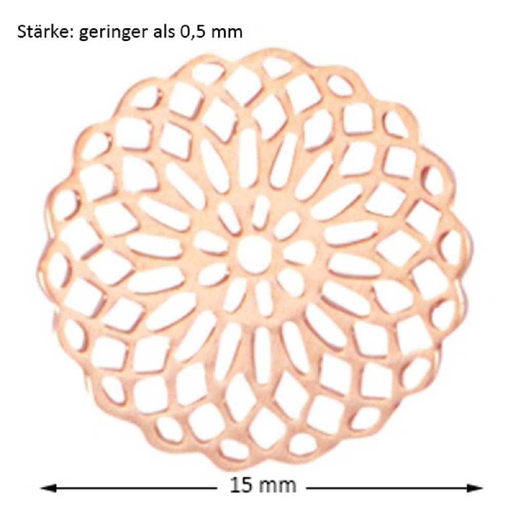 Sadingo Schmuckverbinder Mandala | 5 Stück, 15mm Blitzverkäufe