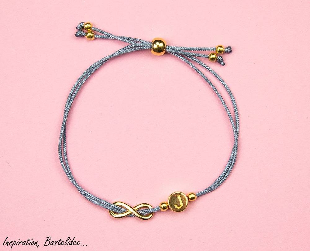 Sadingo Buchstabenperlen gold, DQ Metall, 7mm, Perlen Armband Begrenztes Angebot