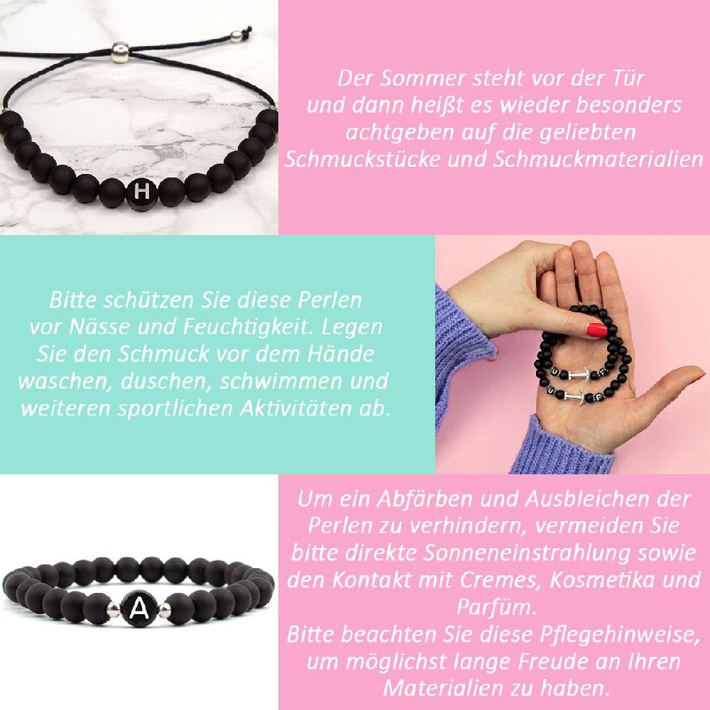 Sadingo Acrylperlen matt Schwarz 4,6,8,10 mm Black Friday